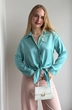 Блузка 428 бирюзовый Lizet collection