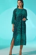 Платье 1434 зеленый леопард Faufilure фото 3