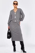Костюм с юбкой 1552 серый Faufilure