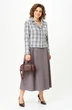 Костюм с юбкой 24-17А серый AIRA style фото 4