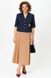Костюм с юбкой 24120А капучино+синий AIRA style фото 5
