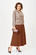 Костюм с юбкой 24131 бежево-коричневый AIRA style фото 5