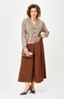 Костюм с юбкой 24131 бежево-коричневый AIRA style