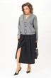 Костюм с юбкой 24131 серо-черный AIRA style фото 2