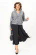 Костюм с юбкой 24131 серо-черный AIRA style фото 5