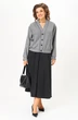 Костюм с юбкой 24131 серо-черный AIRA style