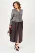 Костюм с юбкой 24133 серый+коричневый AIRA style фото 2