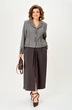 Костюм с юбкой 24133 серый+коричневый AIRA style