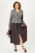 Костюм с юбкой 24133 серый+коричневый AIRA style фото 3