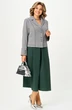 Костюм с юбкой 24133 серо-зеленый AIRA style фото 3