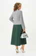 Костюм с юбкой 24133 серо-зеленый AIRA style фото 2