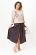 Костюм с юбкой 24137 бежево-коричневый AIRA style фото 3