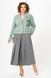 Костюм с юбкой 24139 серо-зеленый AIRA style