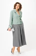 Костюм с юбкой 24139 серо-зеленый AIRA style фото 5