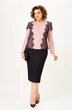 Костюм с юбкой 24145 пудра + черный AIRA style фото 4