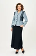 Костюм с юбкой 24147 серо-голубой AIRA style фото 3
