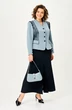Костюм с юбкой 24147 серо-голубой AIRA style фото 4