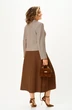 Костюм с юбкой 24154 коричневый  AIRA style фото 2