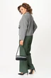 Костюм брючный 24240 серо-зеленый AIRA style фото 2