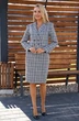 Костюм с юбкой 2391 серая клетка ALANI фото 3