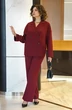 Костюм брючный 2437 бордо ALANI