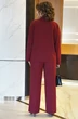 Костюм брючный 2437 бордо ALANI фото 2