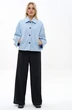 Костюм брючный 2487 голубой+черный ALANI