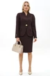 Костюм с юбкой 2490 коричневый ALANI фото 4