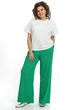Костюм брючный 2560 молоко + зеленый ALANI