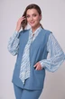 Костюм брючный 1085 голубой ALEZA