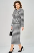 Костюм с юбкой 9093-26 черный + белый ANDINA CITY фото 3