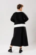Костюм с юбкой 023 черный AVA fashion
