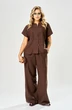 Костюм брючный 207 коричневый AVA fashion