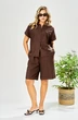 Костюм с шортами 208 коричневый AVA fashion