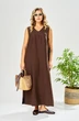 Платье 210 коричневый AVA fashion