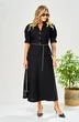 Костюм с юбкой 213 черный AVA fashion