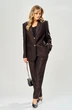 Костюм брючный 221 коричневый AVA fashion