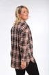 Рубашка 0327-2 клетка черный + молоко + красный AVENUEfashion