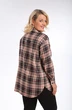 Рубашка 0327-2 клетка черный + молоко + красный AVENUEfashion