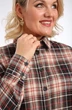 Рубашка 0327-2 клетка черный + молоко + красный AVENUEfashion