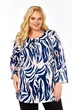 Блузка 4072 сине-кремовый Abbi