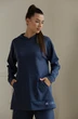 Костюм брючный 329 джинсовый AmberA