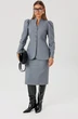 Костюм с юбкой 2175 серый Ambera style фото 3