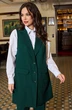 Костюм брючный 1060 зеленый ANASTASIA MAK
