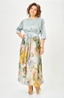 Платье 1229-Ш  голубой + цветы ANASTASIA MAK фото 3