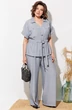Костюм брючный 1337 светло-серый ANASTASIA MAK