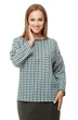 Костюм с юбкой 1042-1 зеленый гусиная лапка Anastasia