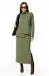 Костюм с юбкой 1050-3 олива Anastasia