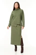 Костюм с юбкой 1050-3 олива Anastasia