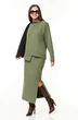 Костюм с юбкой 1050-3 олива Anastasia